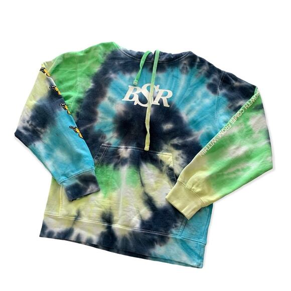 By Samii Ryan | BSR Logo Multicolor Tie Dye Hoodie Sweatshirt Small - Picture 1 of 10